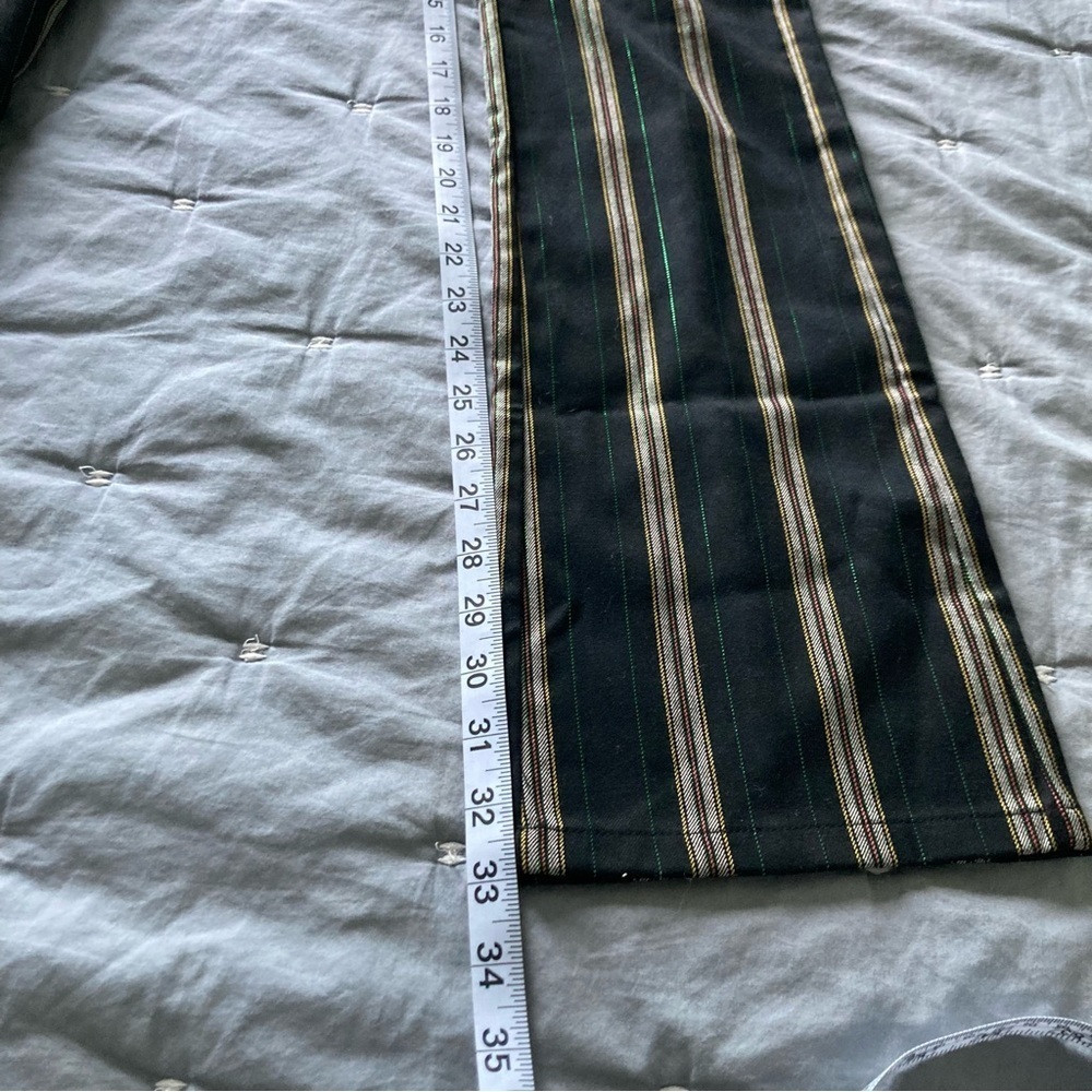 NWT Urban Outfitters Women's Black Metallic Striped Pant Size 4 - Picture 7 of 9